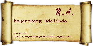 Mayersberg Adelinda névjegykártya